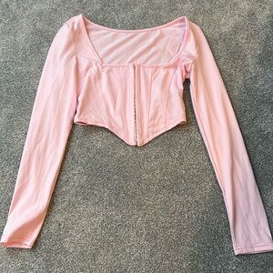 Pink corset long sleeve